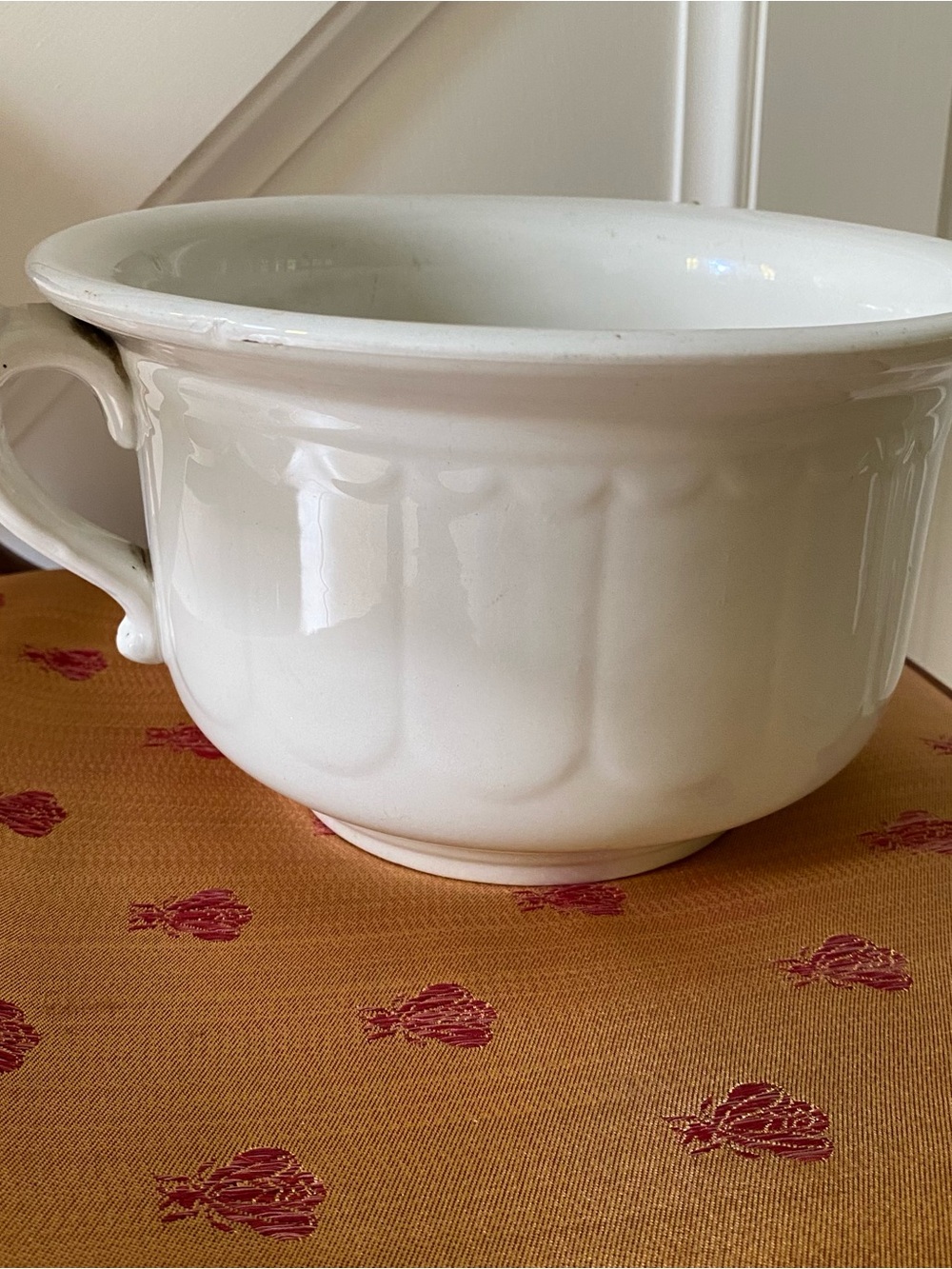 Antique Victorian Chamber Pot.  Stamped Liverpool . Ironstone